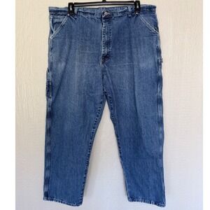 WRG Jeans Co Mens Carpenter Pants Blue Denim Relaxed Fit 42x30 94SEODV